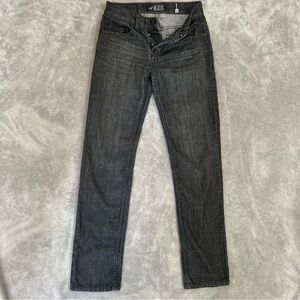 XXX Rude Button Fly Slim Straight Leg Jeans Men's Size 28/32 Black Alt Scene